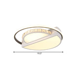 Modern Semicircle Ceiling Flush Mount Crystal Block LED Parlor Flushmount Lighting in White Clearhalo 'Ceiling Lights' 'Close To Ceiling Lights' 'Close to ceiling' 'Flush mount' Lighting' 1723312