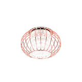 Gold Ball Cage Flushmount Modern LED Metal Ceiling Flush with Inner Cylinder Crystal Shade in Warm/White Light Clearhalo 'Ceiling Lights' 'Close To Ceiling Lights' 'Close to ceiling' 'Flush mount' Lighting' 1723738