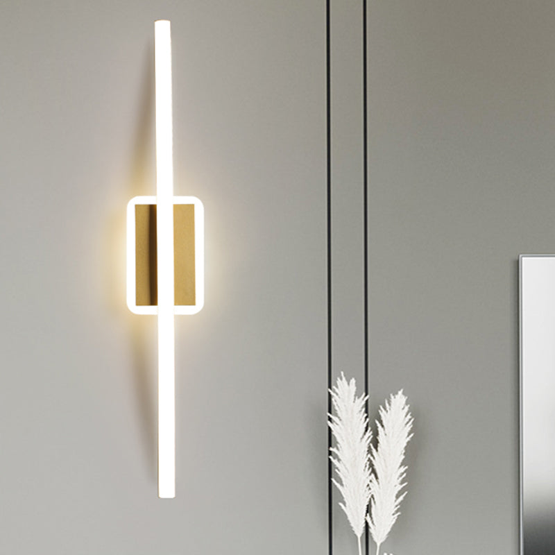 Curved Linear Aluminum Wall Light Simplicity Gold/Coffee LED Wall Sconce Lighting for Dining Room Gold Clearhalo 'Cast Iron' 'Glass' 'Industrial' 'Modern wall lights' 'Modern' 'Tiffany' 'Traditional wall lights' 'Wall Lamps & Sconces' 'Wall Lights' Lighting' 1724283