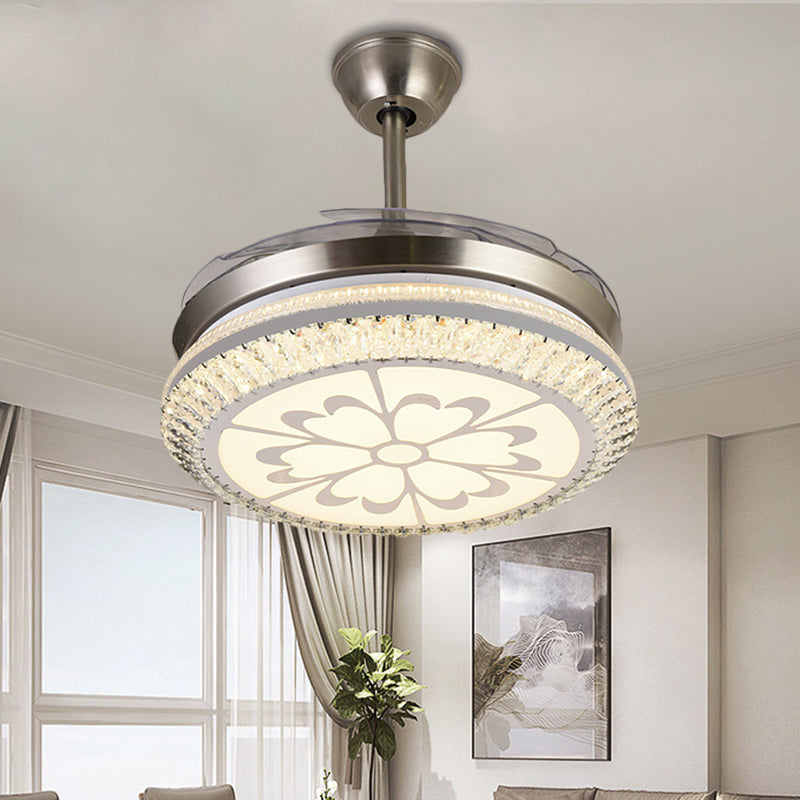 Modern crystal flower chandelier best sale ceiling fan