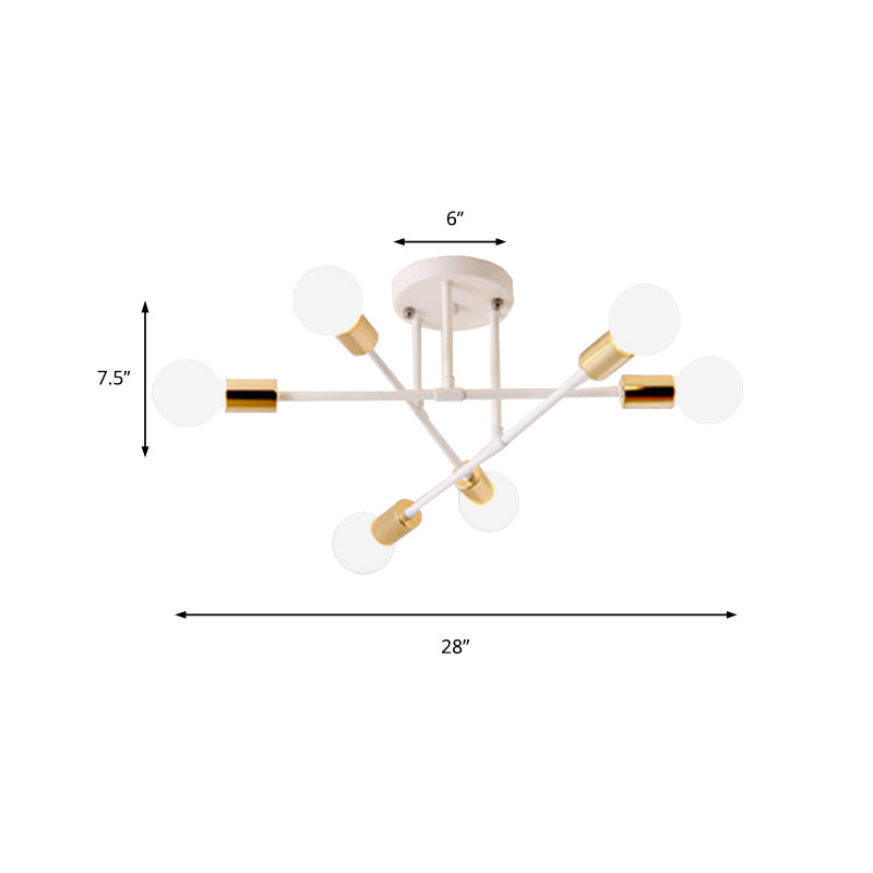 Modern Stacked Linear Ceiling Light Metal Energy Saving Semi Flushmount Light for Hotel Clearhalo 'Ceiling Lights' 'Close To Ceiling Lights' 'Close to ceiling' 'Semi-flushmount' Lighting' 172538