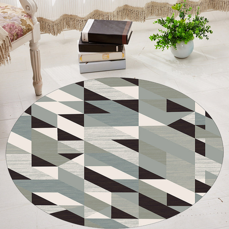 Modernism Geometric Pattern Rug Multicolor Polyester Rug Washable Pet Friendly Non-Slip Area Rug for Living Room Grey Clearhalo 'Area Rug' 'Modern' 'Rugs' Rug' 1725712