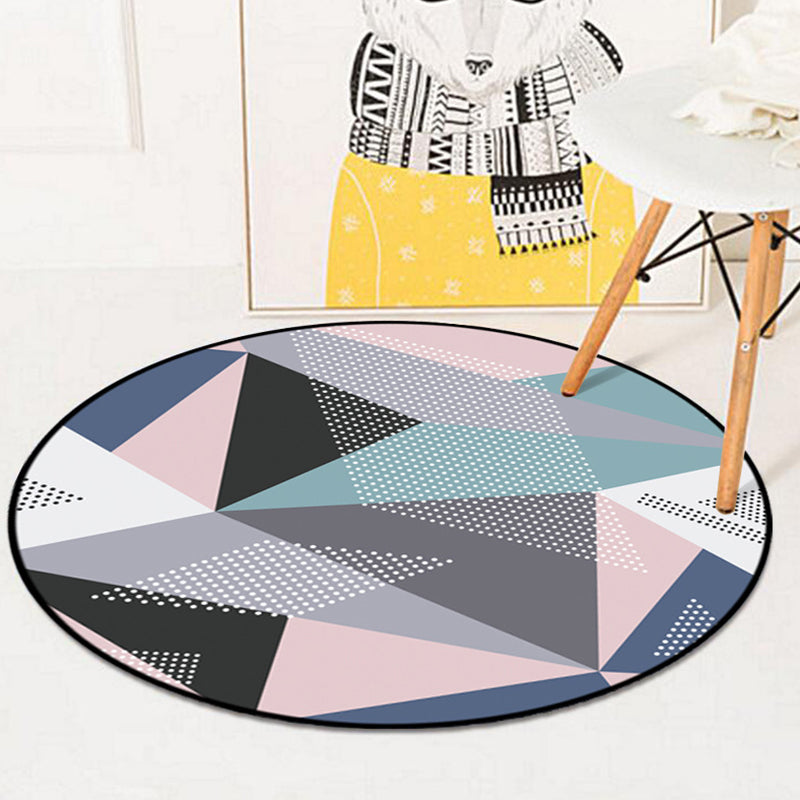 Simple Geometric Pattern Rug Multicolor Nordic Rug Polyester Pet Friendly Non-Slip Backing Washable Area Rug for Living Room Clearhalo 'Area Rug' 'Modern' 'Rugs' Rug' 1725765