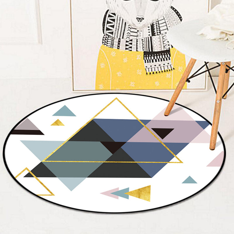 Simple Geometric Pattern Rug Multicolor Nordic Rug Polyester Pet Friendly Non-Slip Backing Washable Area Rug for Living Room Clearhalo 'Area Rug' 'Modern' 'Rugs' Rug' 1725767