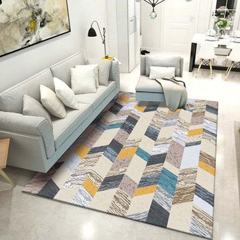 Unique Geometric Pattern Rug Multicolor Modernist Rug Polyester Washable Pet Friendly Anti-Slip Carpet for Living Room Clearhalo 'Area Rug' 'Modern' 'Rugs' Rug' 1725924