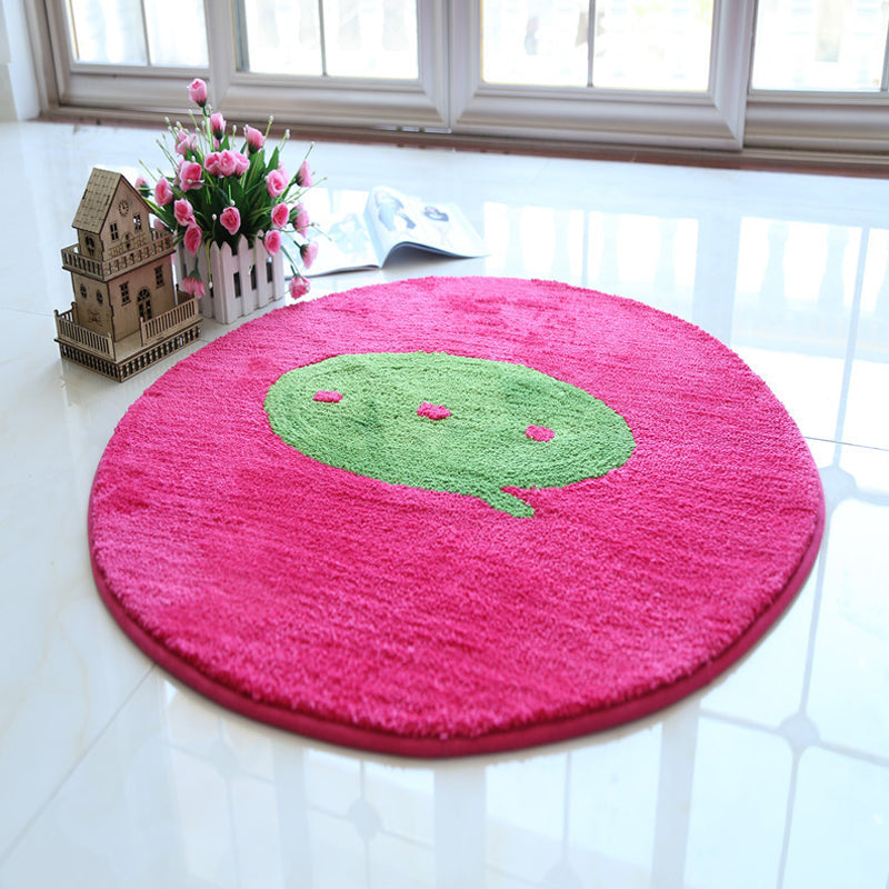 Blue and Red Kids Rug Polyester House and Battery Pattern Rug Pet Friendly Washable Anti-Slip Backing Carpet for Decoration Pink Clearhalo 'Area Rug' 'Rug' 1726223