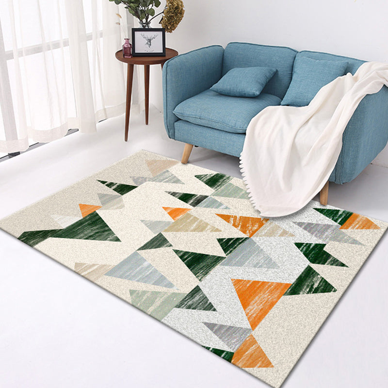 Contemporary Geometric Pattern Rug Multicolor Polyester Rug Washable Pet Friendly Non-Slip Area Rug for Living Room Brown Clearhalo 'Area Rug' 'Modern' 'Rugs' Rug' 1726247