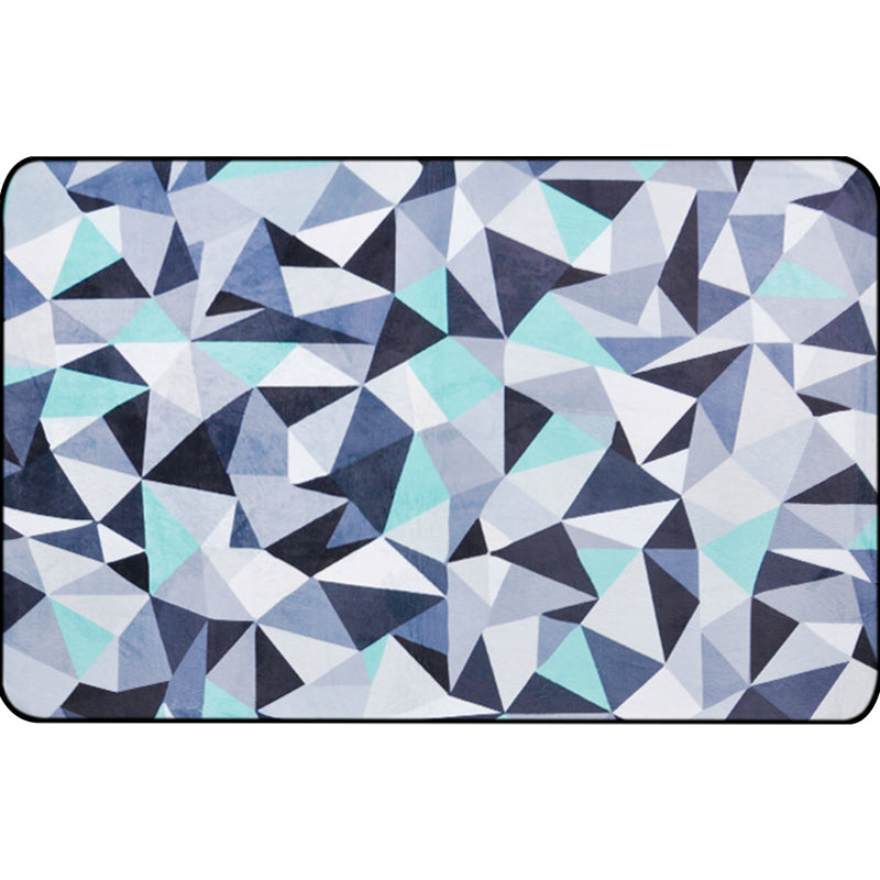 Funky Geometric Pattern Rug Blue Modernist Rug Polyester Washable Pet Friendly Anti-Slip Carpet for Living Room Clearhalo 'Area Rug' 'Modern' 'Rugs' Rug' 1726468