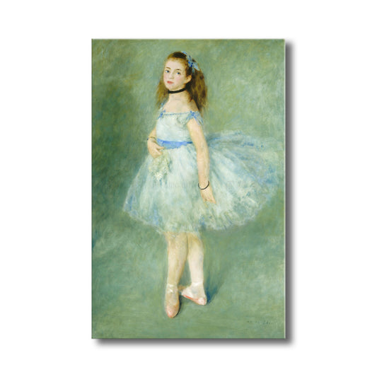 Impressionism Style Dancing Girl Canvas Figure in Green Wall Decor, Multiple Sizes Clearhalo 'Arts' 'Canvas Art' 1726607