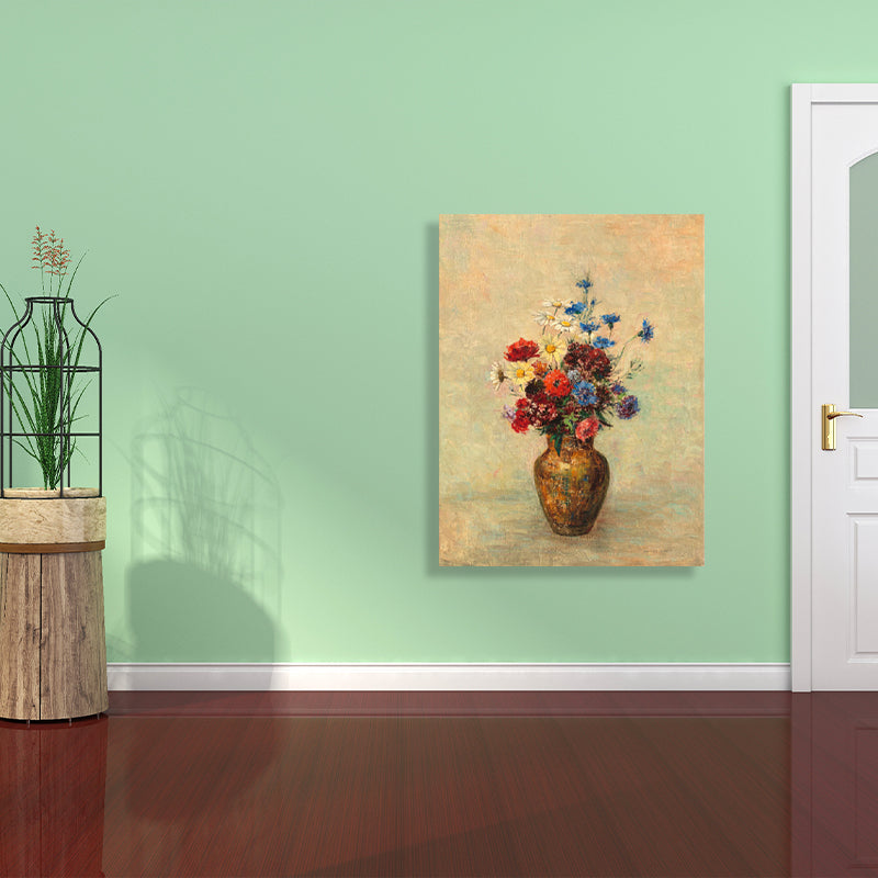 Flores de estilo rústico francés pintura pastel color cocina back splash arte de arte de pared estampado