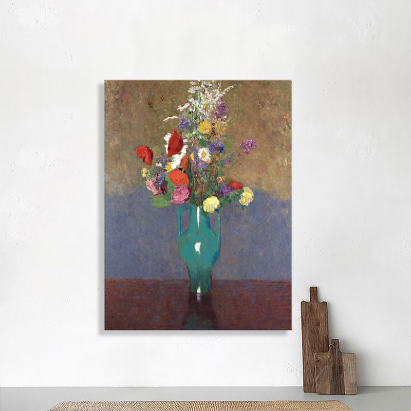 Flores de estilo rústico francés pintura pastel color cocina back splash arte de arte de pared estampado