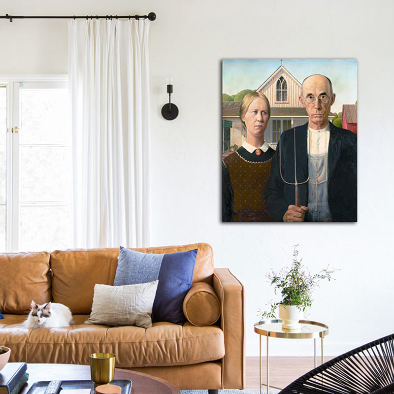 European Couple Wall Art Decor for Living Room in Black, Multiple Sizes Available Clearhalo 'Arts' 'Canvas Art' 1726881