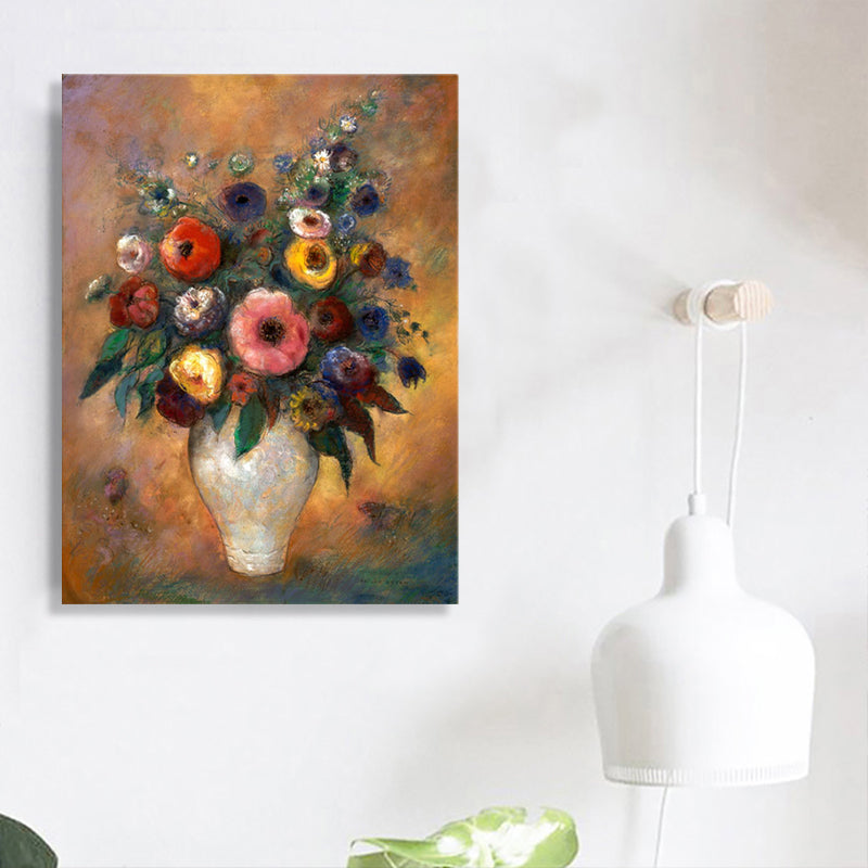 Canvas Textured Art French Country Style Bouquet and Vase Painting, Multiple Sizes Clearhalo 'Arts' 'Canvas Art' 1726886