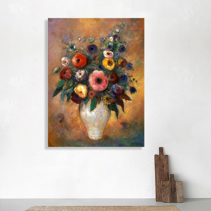 Canvas Textured Art French Country Style Bouquet and Vase Painting, Multiple Sizes Clearhalo 'Arts' 'Canvas Art' 1726887