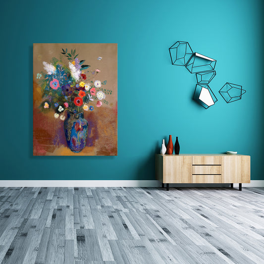 Canvas Textured Art French Country Style Bouquet and Vase Painting, Multiple Sizes Clearhalo 'Arts' 'Canvas Art' 1726893