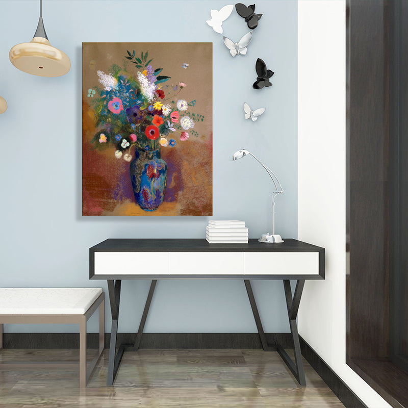 Canvas Textured Art French Country Style Bouquet and Vase Painting, Multiple Sizes Clearhalo 'Arts' 'Canvas Art' 1726894