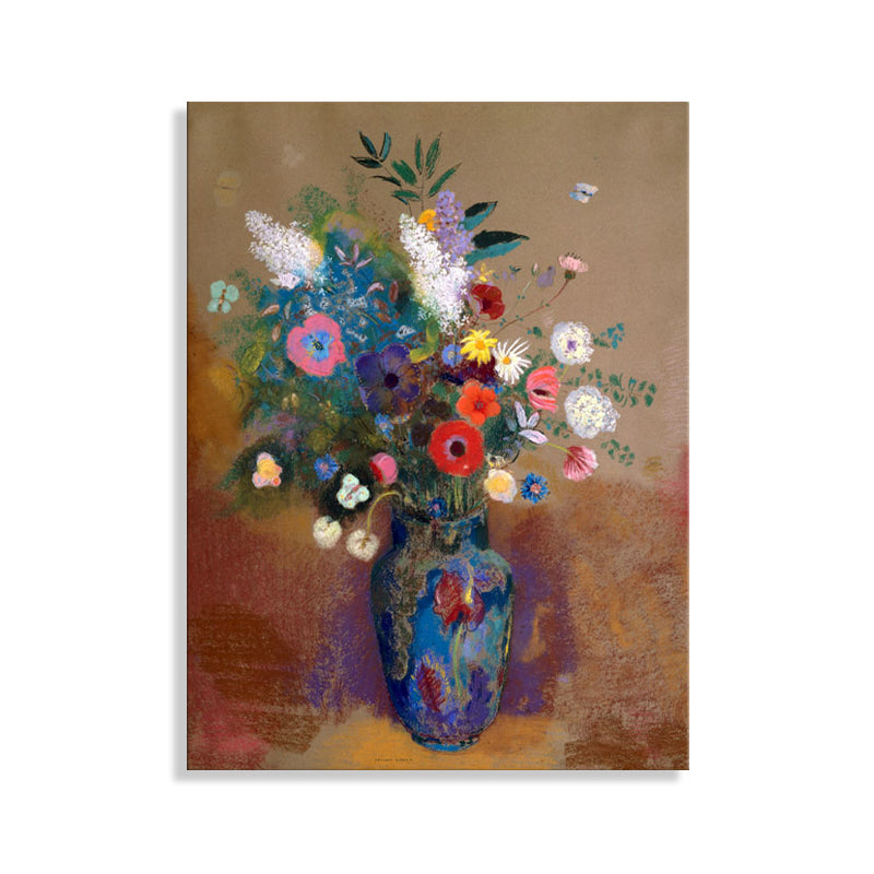 Canvas Textured Art French Country Style Bouquet and Vase Painting, Multiple Sizes Clearhalo 'Arts' 'Canvas Art' 1726895