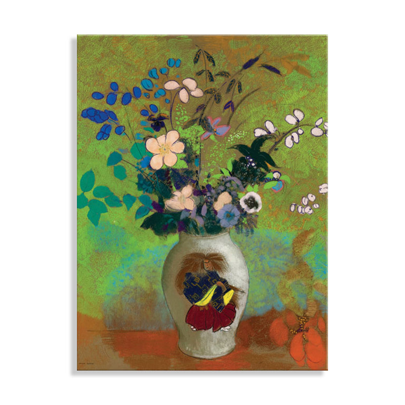 Canvas Textured Art French Country Style Bouquet and Vase Painting, Multiple Sizes Clearhalo 'Arts' 'Canvas Art' 1726899