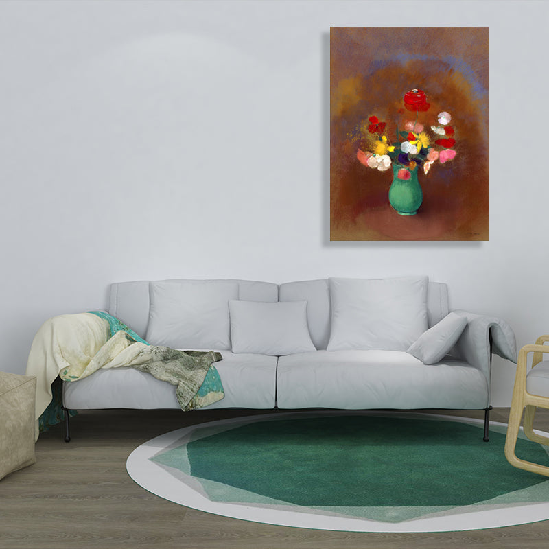 Canvas Textured Art French Country Style Bouquet and Vase Painting, Multiple Sizes Clearhalo 'Arts' 'Canvas Art' 1726902