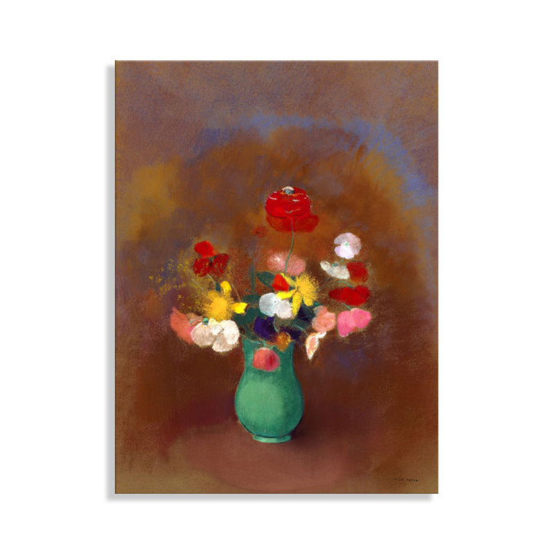 Canvas Textured Art French Country Style Bouquet and Vase Painting, Multiple Sizes Clearhalo 'Arts' 'Canvas Art' 1726903