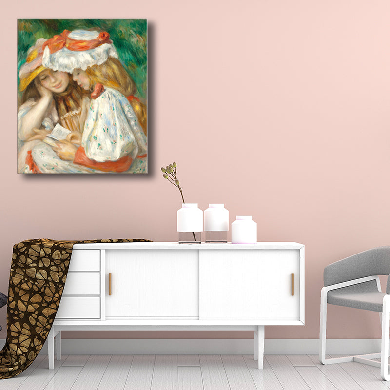 White Impressionism Style Canvas Girls Art for Dining Room, Multiple Sizes Options White Clearhalo 'Arts' 'Canvas Art' 1726941