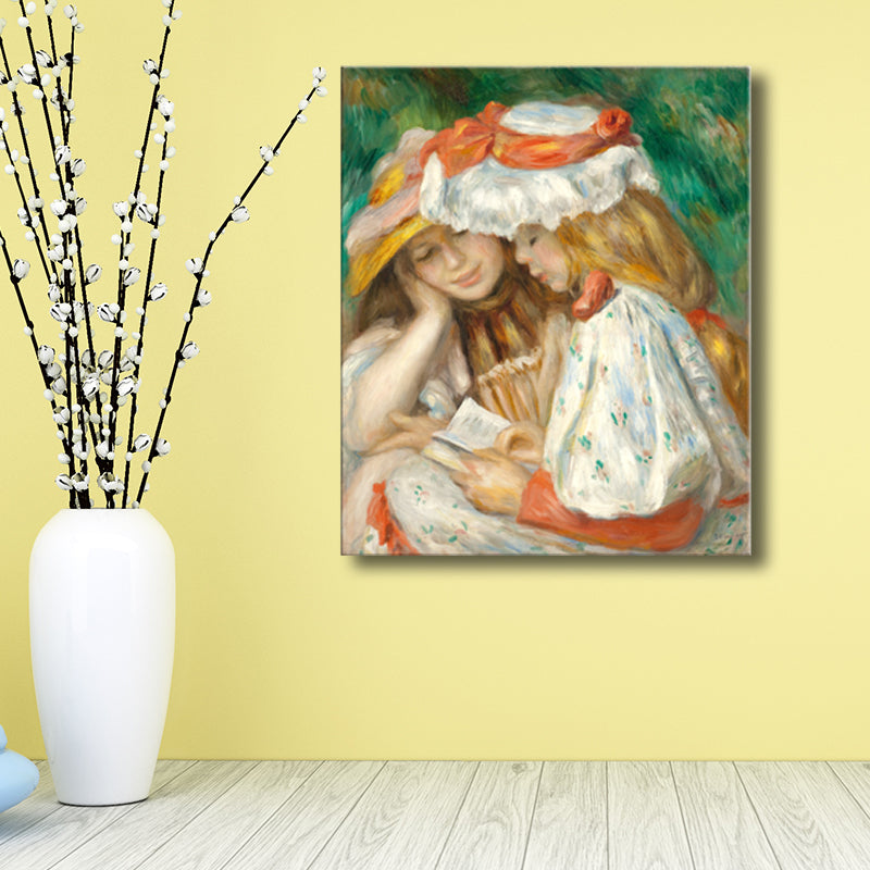 White Impressionism Style Canvas Girls Art for Dining Room, Multiple Sizes Options Clearhalo 'Arts' 'Canvas Art' 1726943