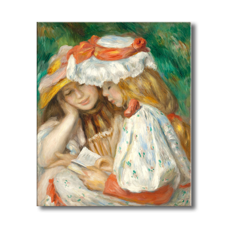 White Impressionism Style Canvas Girls Art for Dining Room, Multiple Sizes Options Clearhalo 'Arts' 'Canvas Art' 1726944