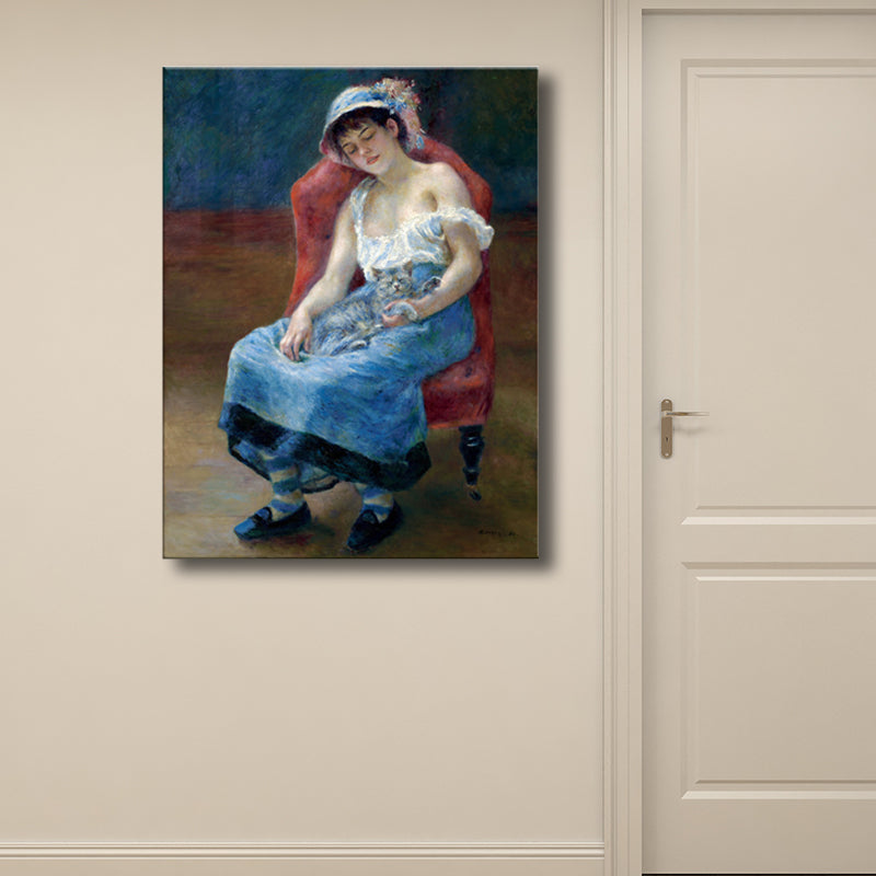 Impressionism Sleeping Maiden Canvas for Bedroom Oil Painting Wall Art, Multiple Sizes Clearhalo 'Arts' 'Canvas Art' 1726950