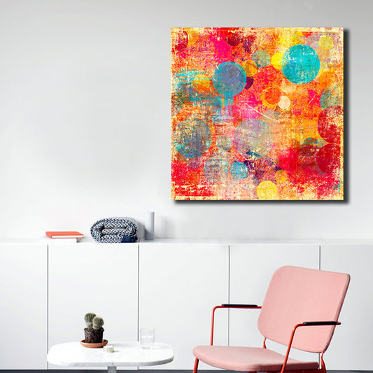 Mid-Century Modern Abstract Canvas for Bedroom Watercolor Wall Decor, Multiple Sizes Clearhalo 'Arts' 'Canvas Art' 1727059