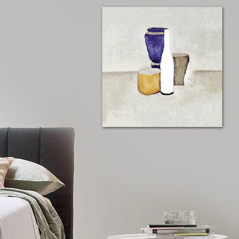 Pottery Cup Painting Impressionism Style Canvas Textured Art Print in Soft Color Clearhalo 'Arts' 'Canvas Art' 1727081