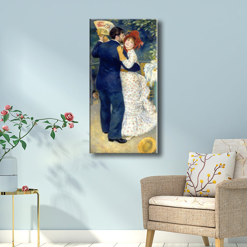 Impressionism Dancing Couple Canvas Boys Bedroom Art in Soft Color, Multiple Sizes Yellow Clearhalo 'Arts' 'Canvas Art' 1727390