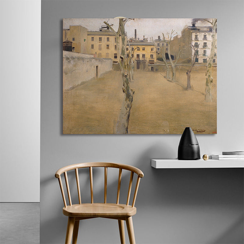 Building View Canvas Print Textured Impressionism Style for Girls Bedroom Painting Clearhalo 'Arts' 'Canvas Art' 1727469