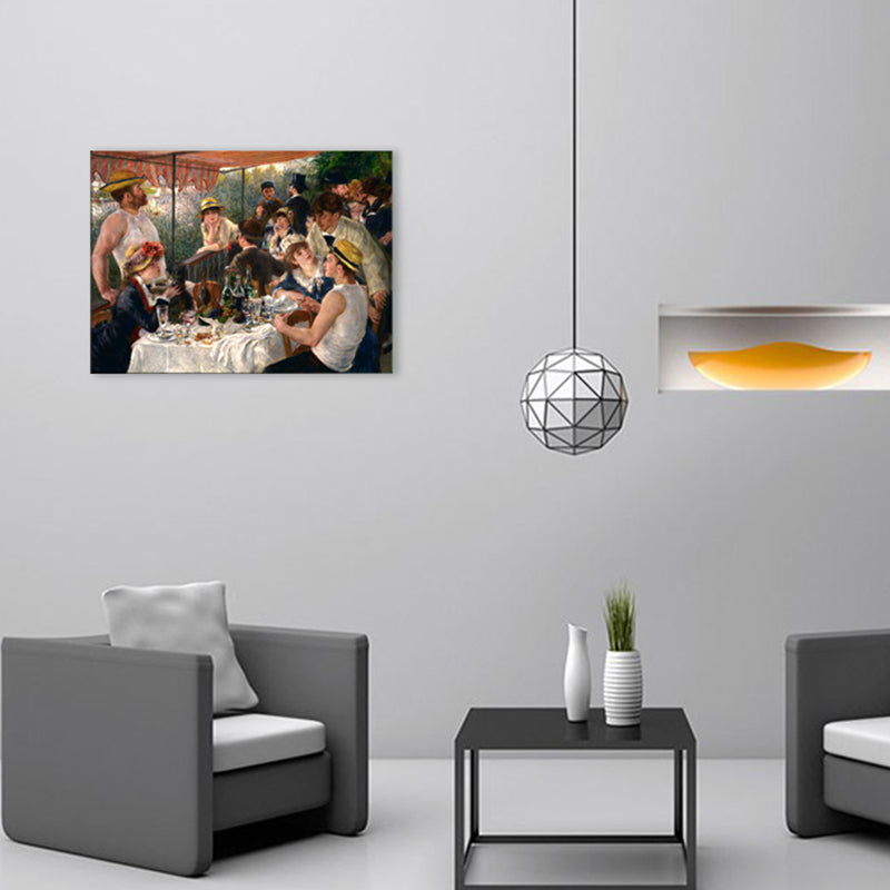 Dining Figures Painting White Canvas Wall Print Textured, Multiple Sizes Available Clearhalo 'Arts' 'Canvas Art' 1727534