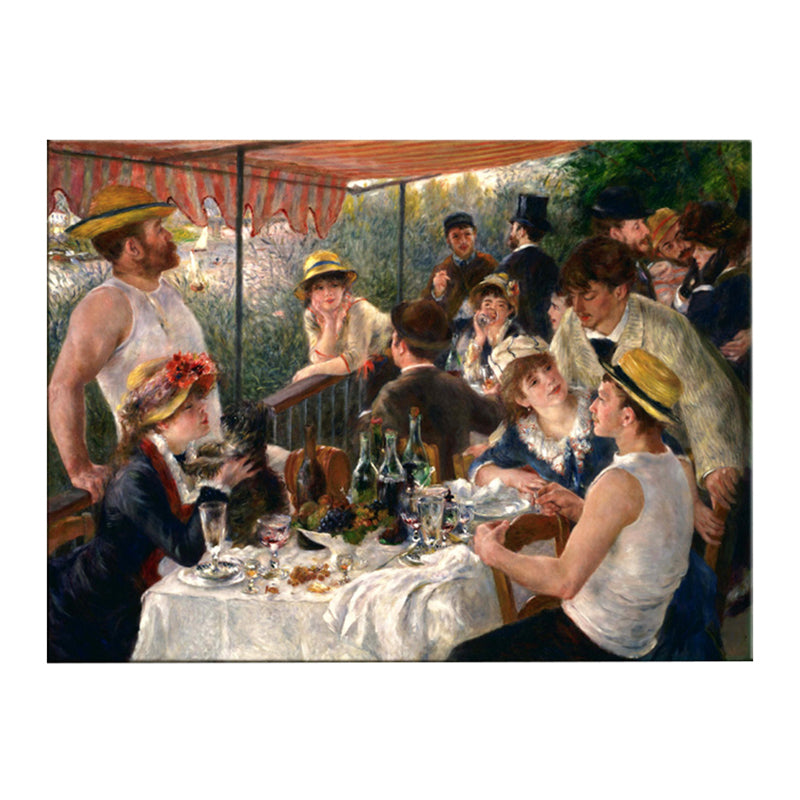 Dining Figures Painting White Canvas Wall Print Textured, Multiple Sizes Available Clearhalo 'Arts' 'Canvas Art' 1727536