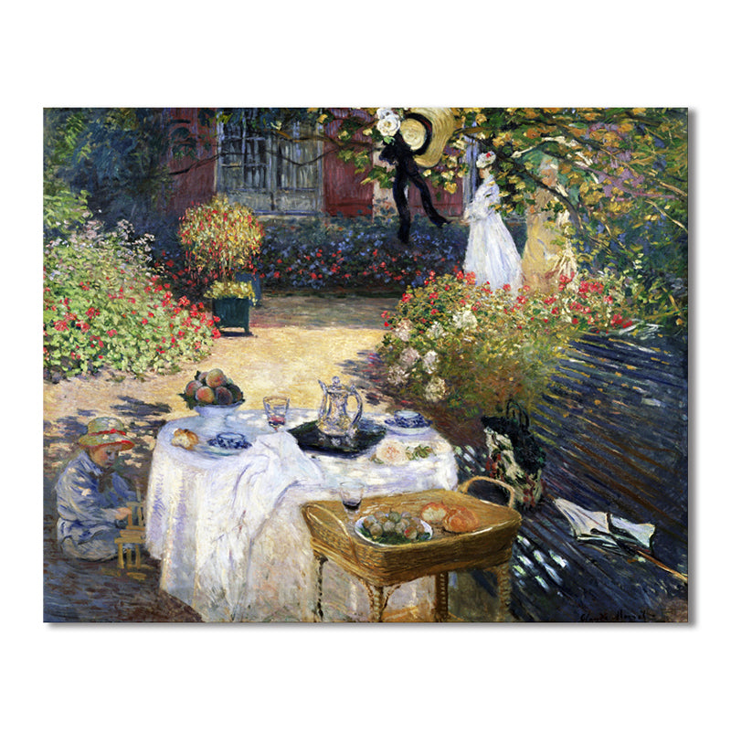 Canvas Pastel Color Art Print Impressionism Style Picnickers Painting, Multiple Sizes Clearhalo 'Arts' 'Canvas Art' 1727566