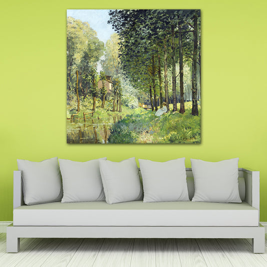 Dense Botanical Forest Wall Decor Impressionism Canvas Art Print, Multiple Sizes Available Clearhalo 'Arts' 'Canvas Art' 1727799