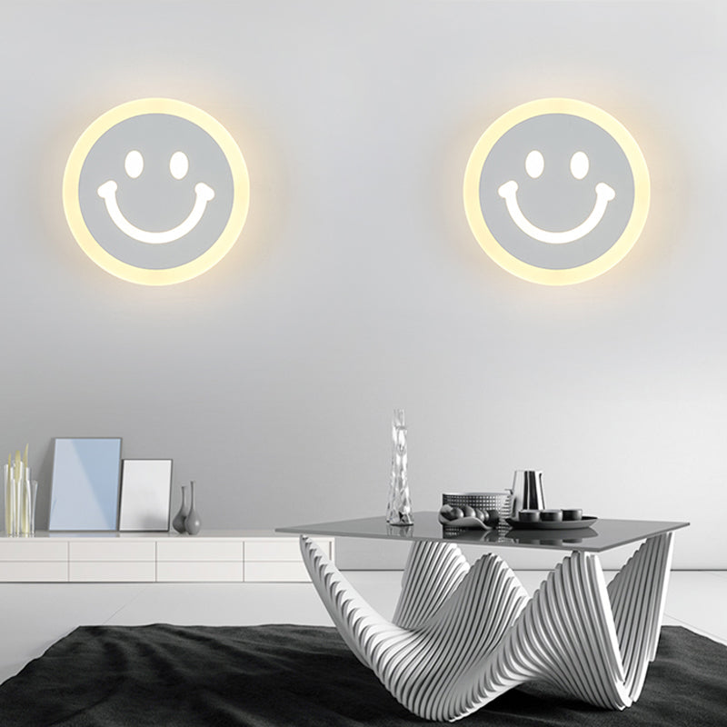 Contemporary Slim Sconce Light Metal Acrylic White Finish Wall Light for Kid Adult Bedroom Clearhalo 'Wall Lamps & Sconces' 'Wall Lights' Lighting' 172780