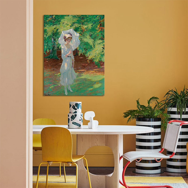 Impressionism Style Wall Art Print Soft Color Outing Women Painting, Multiple Sizes Light Green Clearhalo 'Arts' 'Canvas Art' 1727827