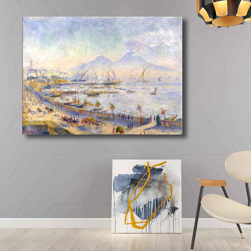 Canvas Textured Art Impressionism Style Sailing Wall Decor, Multiple Sizes Available Purple Clearhalo 'Arts' 'Canvas Art' 1727845