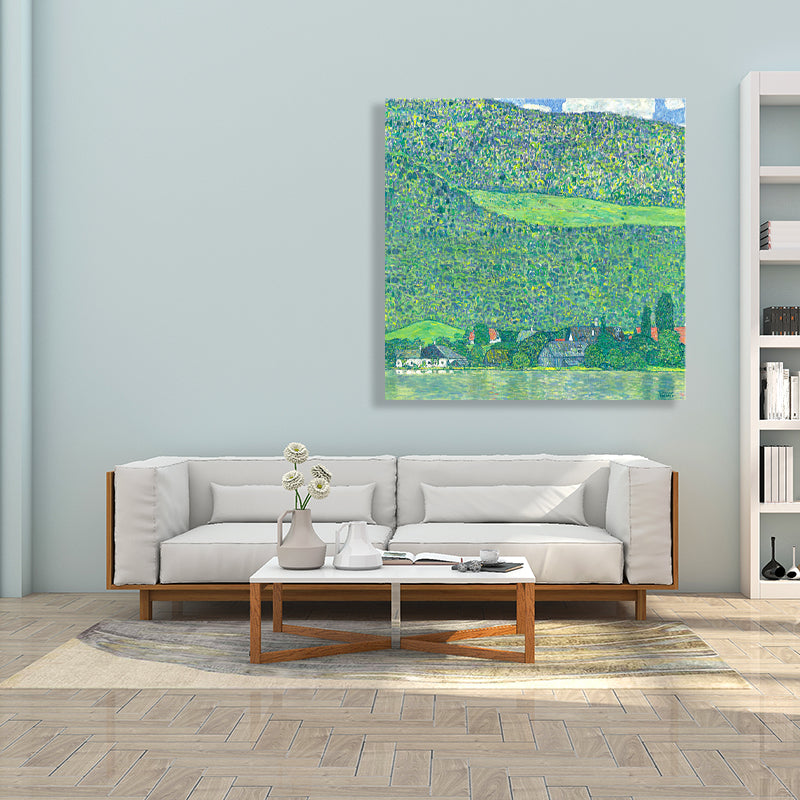 Canvas Green Wall Decor Impressionism Style Mountain Landscape Art, mehrere Größen