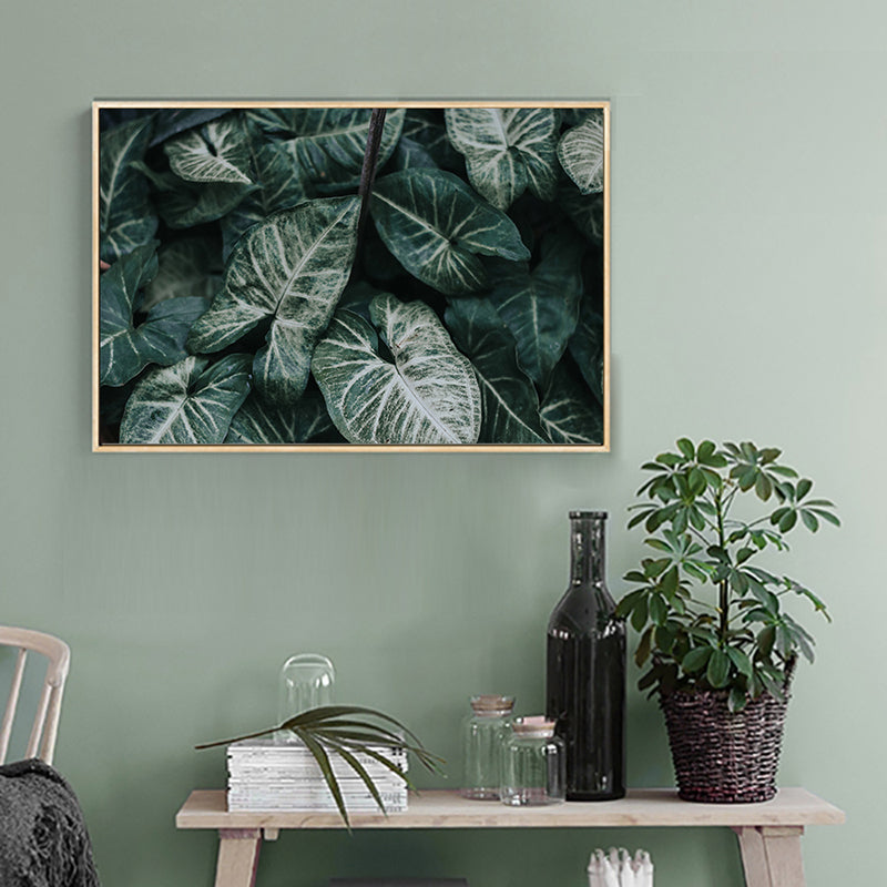 Pastel Color Botanical Painting Textured Scandinavian Living Room Wall Art Print Green Clearhalo 'Arts' 'Canvas Art' 1728229