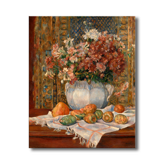 Flowers and Fruits Wall Decor in Brown Impressionism Style Canvas for Living Room Clearhalo 'Arts' 'Canvas Art' 1728515