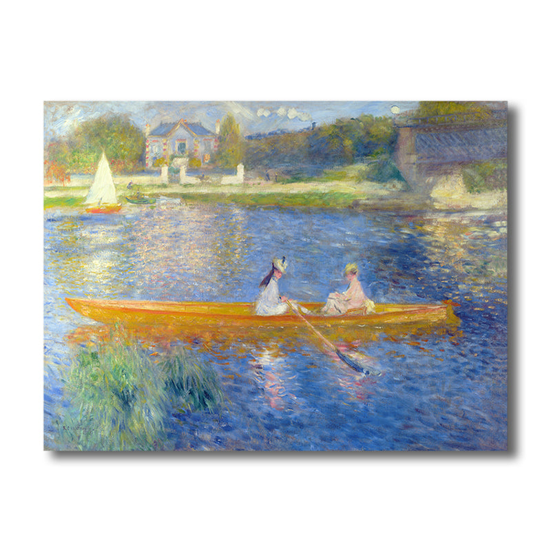 Oil Painting Canvas Impressionism Style Art Print Boating Figures in Blue, Multiple Sizes Clearhalo 'Arts' 'Canvas Art' 1728690