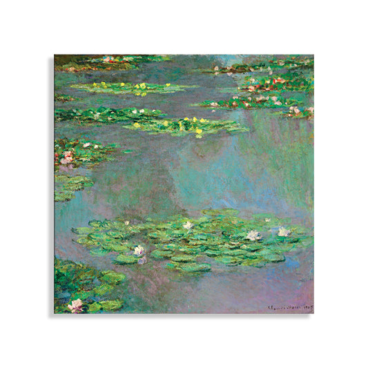 Lotus and Lotus Leaves Canvas for Dining Room in Green, Multiple Sizes Available Clearhalo 'Arts' 'Canvas Art' 1728719