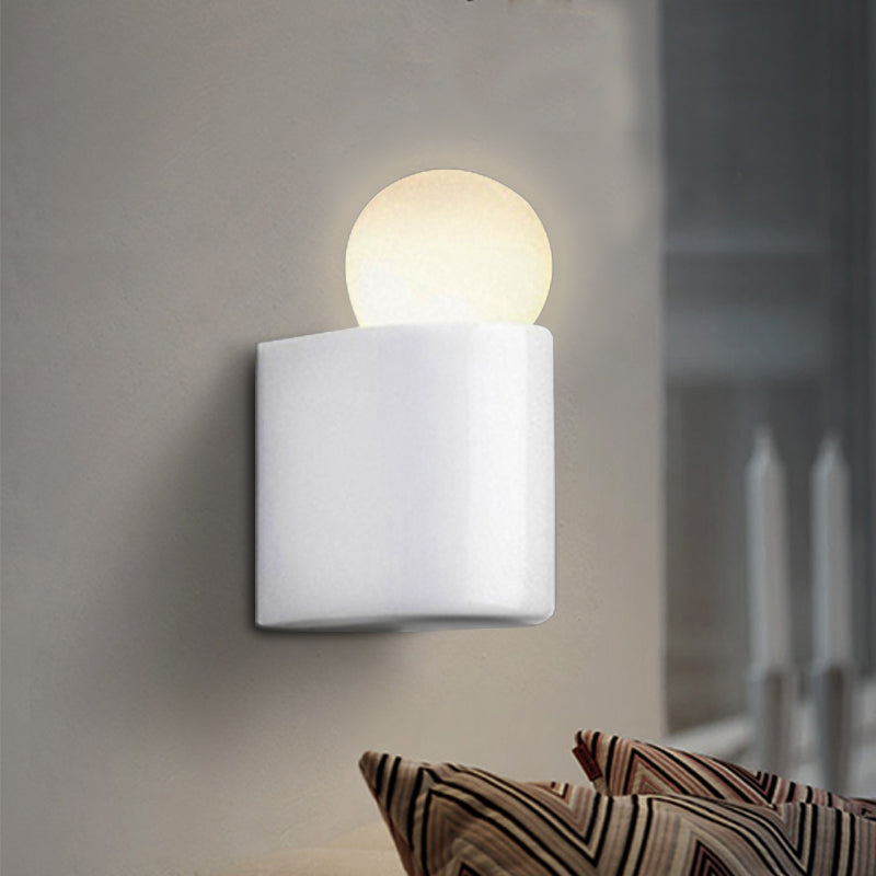 White Ball Wall Lighting Modernist Led Milk Glass Wall Lamp Fixture with Small/Medium/Large Size in White/Warm Light White Small Clearhalo 'Cast Iron' 'Glass' 'Industrial' 'Modern wall lights' 'Modern' 'Tiffany' 'Traditional wall lights' 'Wall Lamps & Sconces' 'Wall Lights' Lighting' 172903