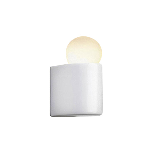 White Ball Wall Lighting Modernist Led Milk Glass Wall Lamp Fixture with Small/Medium/Large Size in White/Warm Light Clearhalo 'Cast Iron' 'Glass' 'Industrial' 'Modern wall lights' 'Modern' 'Tiffany' 'Traditional wall lights' 'Wall Lamps & Sconces' 'Wall Lights' Lighting' 172905