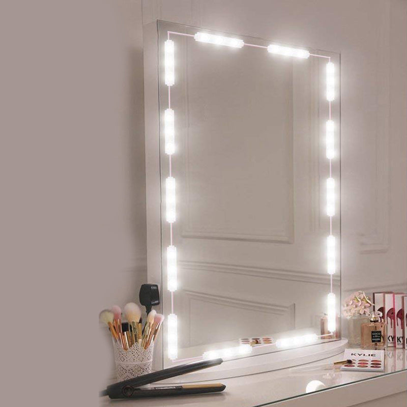 Plastic Linear Make-Up Lighting Contemporary LED Vanity Strip Light in White for Dressing Room White Clearhalo 'Modern wall lights' 'Modern' 'Vanity Lights' 'Wall Lights' Lighting' 173094