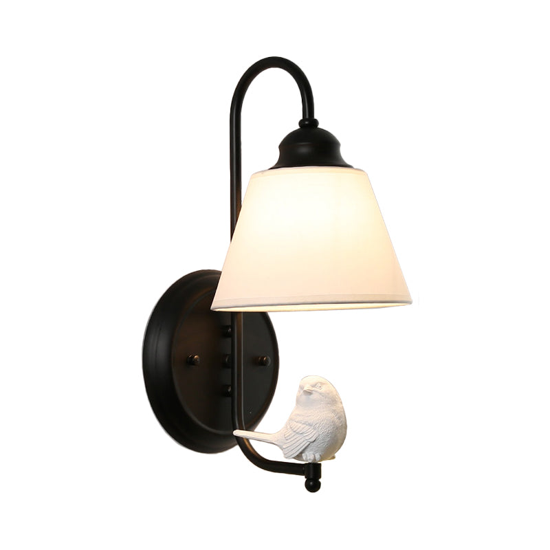 Tapered Shade Wall Light with Pigeon Deco 1 Head Metal Modern Style Sconce Light Clearhalo 'Wall Lamps & Sconces' 'Wall Lights' Lighting' 173152