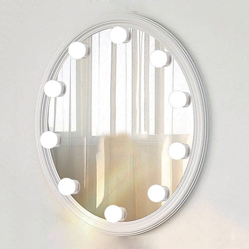 Sphere Vanity Strip Minimalism Plastic LED Make-Up Lighting in White for Dressing Room White Clearhalo 'Modern wall lights' 'Modern' 'Vanity Lights' 'Wall Lights' Lighting' 173296