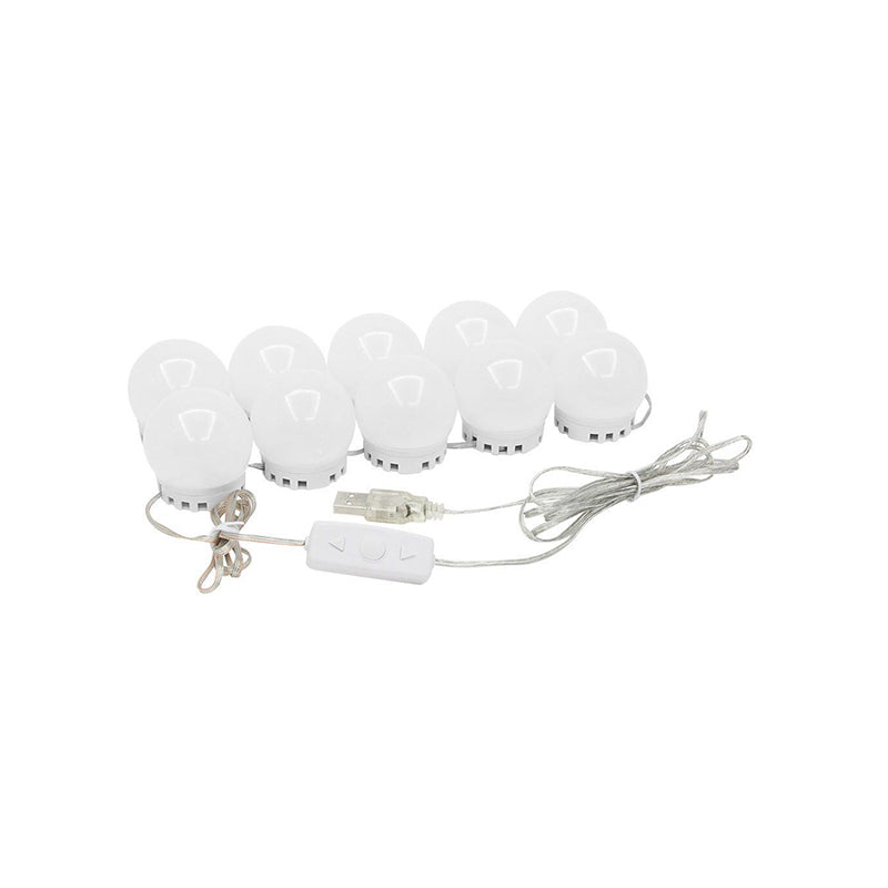 Sphere Vanity Strip Minimalism Plastic LED Make-Up Lighting in White for Dressing Room Clearhalo 'Modern wall lights' 'Modern' 'Vanity Lights' 'Wall Lights' Lighting' 173298